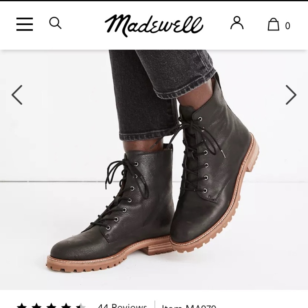 Madewell Clair lace-up leather boots